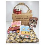 Vintage Craft Supplies, Fabric, Sewing Machine
