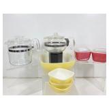 Vintage Pyrex Bowls, Refrigerator Boxes, Flameware