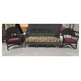 Vintage Wicker Sofa, Chair, & Rocking Chair