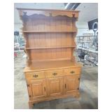 Vintage Maple 2 Piece Hutch