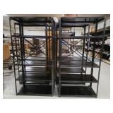 4 Black Metal Shelves