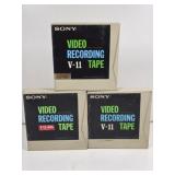 2 Sony V-11 Recording Tape, 1 V-12 Sealed Package