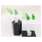 8 Moser Glass Cats