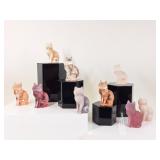 9 Moser Glass Cats