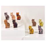 9 Moser Glass Cats