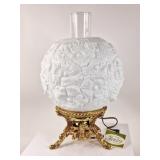 Fenton Sample Poppy Milk Glass Lamp