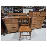 Maple Dresser, Desk & Chair, Headboard, Footboard