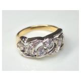3.73 grams Unmarked Gold Ring w/ Diamonds