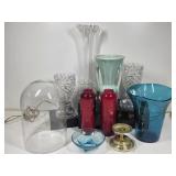Crystal Lamps, Blenko Vase, Domed Display
