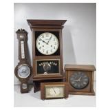 Vintage Clocks & Barometer
