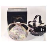 Pavlova Glass Basket & Moriye Painted Ewer
