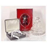 3 Waterford Crystal: Ornaments & Bell on Base
