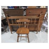 2 Wooden Dressers, Headboard, Chair