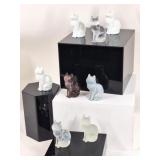 8 Moser Glass Cats