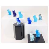9 Moser Glass Cats