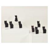 8 Moser Glass Cats