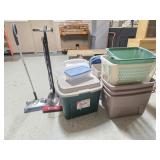 Dirt Devil & Crofton Sweapers, Totes With Lids,