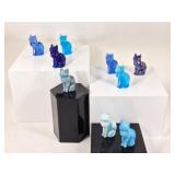 9 Moser Glass Cats