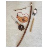 Souvenir Flasks, Walking Stick, Armadillo