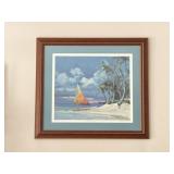 Don Hazen 'Sail by Palms' Serioliothograph