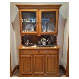 Cochrane Oak Hutch, Silverplate Tea Set, Christmas