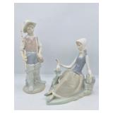 (2) Retired Lladro Figurines: 4809 & 4660