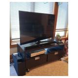 Samsung TV, Sound Bar, Subwoofer, Disney VHS