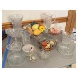 Mikasa Bowl, Lead Crystal, Ceramic Italy Fruit