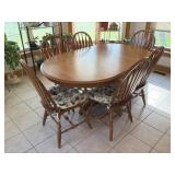 Dinaire Oak Pedestal Table & 6 Chairs