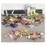 Vintage 80's Bell Charm Necklace and Keychains