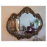 Large Molded Ornate Framed Mirror