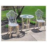 3pc Cast Iron Garden Seating Set