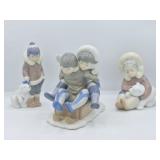 (3) Retired Lladro Figurines: 5238, 1195, 5665