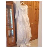 Vintage Wedding Gown, Veil & Bridal Shower Cards