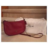 Like New Coach Pebbled Leather Shoulder Bag