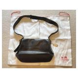 Vintage Black Cloach Leather Shoulder Bag