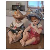 Hand Crafted Ceramic Boy & Girl