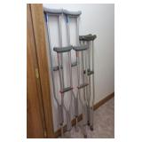 3 Pair of Aluminum Crutches