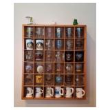 Shot Glass Shelf, Collection of Shot Glasses