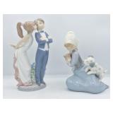 (2) Retired Lladro Figurines: 5555 & 5032