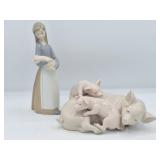 (2) Retired Lladro Figurines: 1011 & 5228
