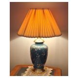 Pair Of Asian Themed Porcelain Lamps