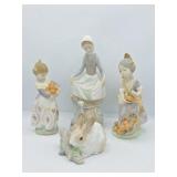 (4) Lladro Figurines: 4826, 4841, 1422, 4772