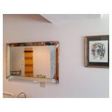 Vintage Etched Mirror, Watercolor