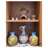 Ceramic Mushrooms, Sevilla Hand Painted Vases