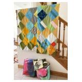 Handstitched Patchwork Quilts & Knitted Clothing