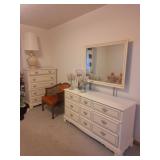 Bassett Chest & Dresser w/ Mirror, Chair, Lamp