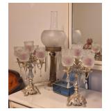 3 Vintage Lamps, Stained Glass Music Box