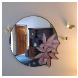 Wall Mirror, Metal Butterfly Wall Decor