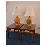 2 End Tables, 2 Lamps